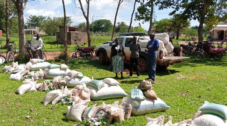 Emergency toolkit distribution in Obongi district